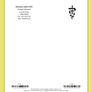 Carnets vétérinaires non sécurisés – Duplicata agrafés & perforés (blocs de 50)