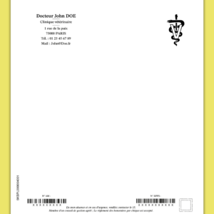 Carnets vétérinaires sécurisés – Duplicata agrafés & perforés (blocs de 50)
