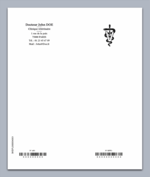 Carnets vétérinaires non sécurisés – Duplicata agrafés & perforés (blocs de 50)
